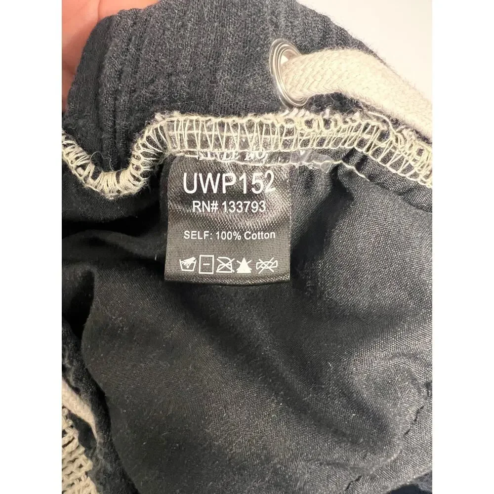 POL Black Cotton Crochet Trim Shorts Size Small Boho Drawstring Pockets